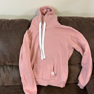 Light pink Reflex cropped hoodie